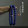 Strand Natuurlijke Lapis Lazul Armband Afghaanse Ruwe Erts Hoogwaardige Sieraden Chinese HandString Vrouwelijke S925 Sterling Zilver Emaille Gelukskralen