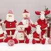クリスマスデコレーション2024人形の木の装飾年飾りトナカイ雪だるまサンタクロースドールナビダッド装飾メリー
