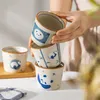 Tumblers 200ml Karikatür Güzel Panda Desen Seramik Çay Kupası Taşınabilir Japon Tadım Doğum Günü Partisi Hediye 1 PCS