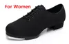 Buty taneczne klasyczny Oxford Clogging Tap for Men and Women Lace Up środkowy pięta Aluminium Sole Jazz EU26-EU46