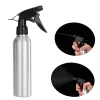 Accesories 2st 250 ml tom aluminium sprayflaske atomiser dimma parfym för frisör tatuering av gröna tvålblommor vattensprutverktyg