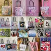 Totes Casual Shopping Tote Bags High Capacity Travel Beach Package Female Lady Shoulder Bag Plant Floral Print Handbags For Women