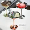 Tazze Bicchiere da vino in acciaio inossidabile Calice da cocktail Martini rosso Accessori da bar per tazza di champagne in metallo creativo