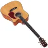 Gitarr High Gloss Acoustic Guitar 41Inch 6 String Acoustic Guitar Cutaway Design Natural Color Folk Guitar Can Installera EQ