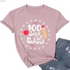 女性のTシャツ100日間の学校シャツの女性ティーチャーシャツ100日学校のTシャツ因果的インスピレーション長い長袖TシャツのWomenc24319