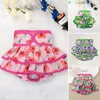 Dog Apparel Diaper Pet Menstrual Pants With Flower Pattern For Dogs Washable Diapers Cats Comfortable Supplies Small Pets