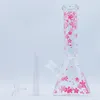 10 Inch Glass Beaker Bongs Variety Design Pink Sakura Heady Bong Hookah Traingle Oil Rigs Bubbler Water Pipe Bong Tobacco Smoking Smoke Pipes Bongs 14mm Bowl