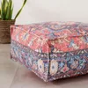 Kissen-Boho-Hippie-Fußhocker-Pouf-Bezug, authentischer Baumwoll-Kelim-Ottomane-Bezug, dekorative Kissen