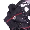 Men's Anime Basketball Shorts Black Printed Gym Sport Knee Pants with Pockets