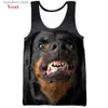 Tanktops voor heren Nieuwe unisex Mooie dierenhond 3D-print Causale kleding Mode Heren Dames Trainingspakken Ronde hals Hiphopvest Maat S-5XL Mesh top L240319