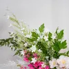 Dekorativa blommor Bröllop Brug Bakgrund Polychrome Rose Silk Flower Artificial Arch for Event Decoration