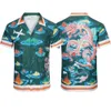 Casablanca t-shirt Casablanca Dragon rouge Style sicilien île soie unisexe hawaïen chemise à manches courtes pour les hommes d'été