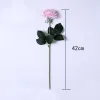 15pc Real Touch Rose Branch 라텍스 인공 장미 꽃다발 장식 홈 결혼식 파티 발렌타인 데이 생일 선물 가짜 꽃