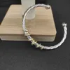 Bangle Dy Cable Classic Armband Silver Twist Thread Set Classic Fashion Wholesale 240319