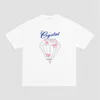 24SS Printemps Été Europe USA New York Diamant Femmes Visage Argent Poudre Imprimer Tee Mode À Manches Courtes Tshirt Casual Coton Designer T-shirts 0319