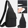 Taille Taschen Leinwand Brusttasche Für Männer Schulter Mit USB Lade Port Männliche Sport Packs Reise Messenger Weiß Brief Serie