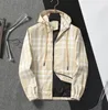 Çok Stil Klasik Ekose Erkek Kapşonlu Ceket Tasarımcı Ceket Erkek Moda Günlük Rüzgar Yasağı İlkbahar Yaz Ücretsiz Nakliye