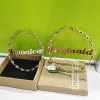 Charme AI Boucles d'oreilles de cerceau personnalisé Personnalisez les boucles d'oreilles Twist Twist Hoop Moucles d'oreilles de la personnalité de boucle avec des mots Hiphop sexy