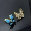 Turquoise Butterfly Necklace V Golden Fan Familys New Live Streaming Sales Same clavicle Chain