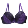 Soutien-gorge DaiNaFang Sexy Push Up Sous-vêtements pour femmes Plus Taille Femme Plunge Bow Floral Lingerie Blanc Noir Lit Bleu Beige Violet