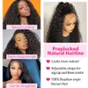 Synthetic Wigs Human Chignons 13x4 Lace Front Wig Water Wave Lace Frontal Wigs For Women Curly Human Hair Wig Brazilian Preplucked Deep Wave 5x5 Closure Wig 240327