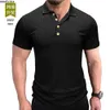 Дизайнерская весенняя однотонная рубашка поло, новая летняя мужская футболка с короткими рукавами {категория}