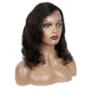 Perruques synthétiques Perruques de cheveux humains courtes élégantes pour les femmes 14 en vague de corps naturelle Remy perruques de cheveux brésiliens 13X6X1 perruques avant de dentelle côté droit 240328 240327