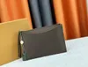 حقيبة مصممة فاخرة جلدية حقيقية محفظة القابض بالاس برازا محفظة المرأة سستة ipad mini الحقائب عملة المحافظ حاملات البطاقات المحمولة M60910.