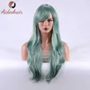 Perruques synthétiques perruques Cosplay perruques Aideshair 28 cheveux longs ondulés perruque Cosplay résistante à la chaleur pour femmes (vert) 240328 240327