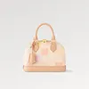 Explosion Women's N40516 BB bags shell capsule fresh feel canvas four different pastel shades bag top handles key bell cowhide Peach zip Squire Beach Bags