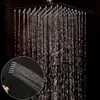 Bathroom Shower Heads KEMAIDI matte black rain shower faucet set with single pole bathtub shower mixer faucet and storage rack shower mixer faucet Y240319