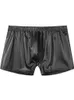 Mutande S-5XL Boxer in finta pelle PU Intimo uomo Stretto sacchetto convesso Boxer uomo Pantaloncini Pantaloncini hot sexy Calconcillo Lingerie 24319