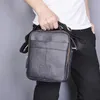 Saco de couro original masculino moda casual designer 9.8 "satchel crossbody mensageiro ombro tote estudante tablet masculino 111-1-g