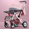 America Barnvagnar# Designer Four-Wheel High Landscape Baby Car Trolley Pram Baby Carriage Foldbar och tvättbar multifunktionell barnvagn L240319