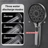 Bathroom Shower Heads New 3 Modes Adjustable Boost Filter Shower Head Large Panel Shower Head One Click Stop Water for Bathroom Accessories Y240319