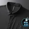 Designer Light Luxury Paul Short Sleeve Polo Shirt Mens Summer Thin Ice Silk Lapel T-shirt Feeling Half Top {category}