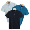 Haut de gamme Double face coton couche creuse col de chemise Polo hommes à manches courtes T-shirt couleur unie affaires Z368 {catégorie}