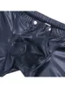 Mutande S-5XL Boxer in pelle sintetica lucida PU Uomo Intimo aperto Custodia convessa Boxer Slip Hot Sexy Calzoncillos Collant Tronchi Pantaloncini 24319