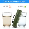 Survival Outdoor-Wasserfilter, Strohhalm, Wasserfiltrationssystem, Wasserreiniger für Notfallvorsorge, Camping, Reisen, Rucksackreisen