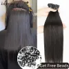 Przedłużenia I WIĘCEJ proste ludzkie włosy przedłużenia mikrolinki proste dziewicze ludzkie przedłużenie włosów dla kobiet w 100% Remy Salon Hair Salon