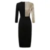 Luxury High midjefestklänning Elegant Black Gold paljett Splice Long Sleeve Prom Split Women Midi Dresses Vestidos 240315