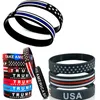 9 styles Trump 2024 Bracelet Silicon Party Favor America Flag Great Wristban 0417a