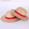 Chapeaux à larges bords Chapeaux de seau 35 cm Luffy Hat Str Hat Performance Animation Jeu de rôle Accessoires de protection solaire Été Sun Hat Str Femmes Y240319