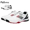 Chaussures Chaussures de golf Mentes confortables Chaussures de golf de golf étanche, étanches de baskets en cuir authentiques, pic