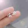 Kolczyki stadniskie Simple puste Celtic Heart Studs Minimalistyczna biżuteria dla kobiet dziewczyn