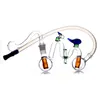 Großhandel Shisha Bubbler Rauchen Wasserpfeife Tasche Kleine Fahrradform 10mm Gelenk Glas Ölbrenner Bong Double Perc Recycler Ashcatcher mit Glas Ölbrenner Rohr