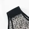 Kvinnors trosor Sexig Leopard Mesh Bikini -remmar Borrar kvinnor Underkläder Transparent Se genom brasilianska trosor Tanga Cheeky Lingerie Girl 240319