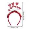 Décoration de fête Amour Cheveux Cerceaux Élégant Coeur Forme Bandeau Pour Costume Femmes Mode Bandeaux Flexible Pographique Props Saint Valentin