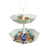 Table Mats Layered Multifunctional European Feeder Fruit Tray Double Cake Rack Bird Layer Vegetable Holder For Kitchen