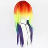 Synthetische pruiken Kanten pruiken Rainbow Dash Cosplay Lang recht Regenboog Synthetische cosplay pruik voor Halloween Kerstschool Thanksgiving Day 240329